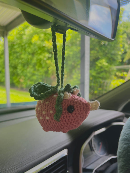 Hanging Strawberry Triceratops