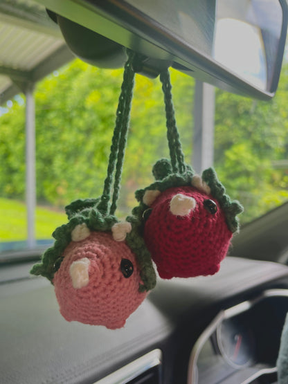 Hanging Strawberry Triceratops
