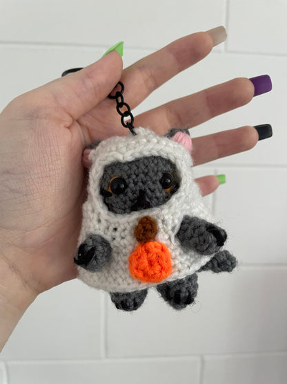 Ghost Kitty Keychain