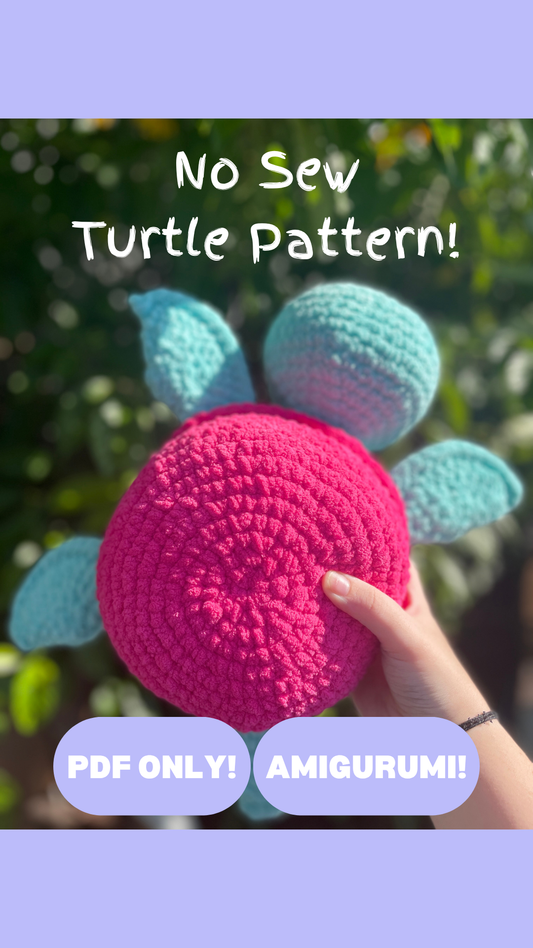 Jumbo Turtle PDF Pattern No-Sew